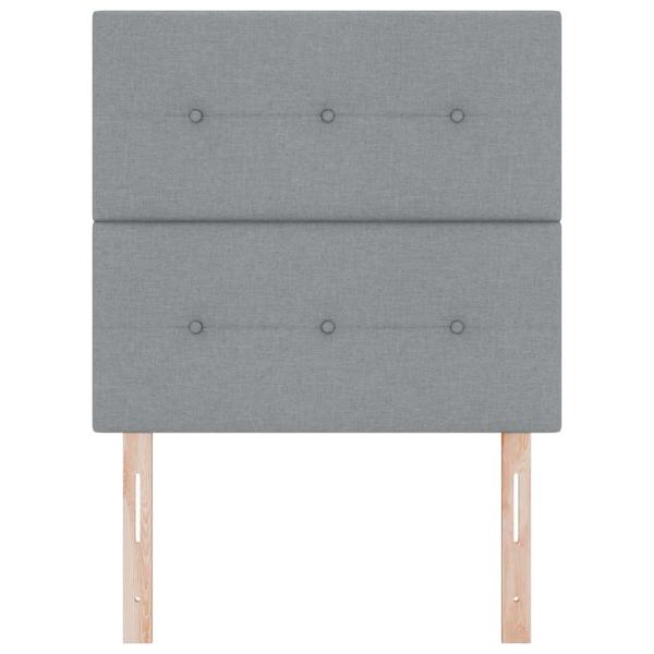 ARDEBO.de - Kopfteil Button Tufted Hellgrau 80 cm Stoff