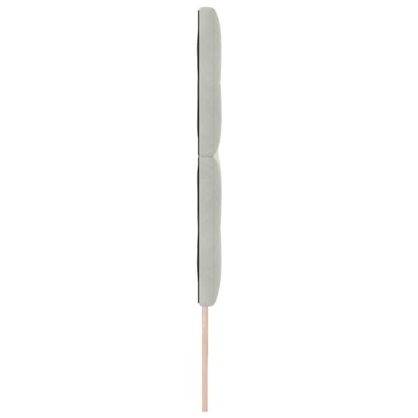 Kopfteil Knopf gepolstert Hellgrau 200 cm Samt