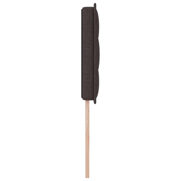 LED Kopfteil Linien Design Dunkelbraun 80 cm Stoff