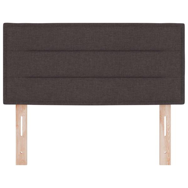LED Kopfteil Linien Design Dunkelbraun 80 cm Stoff
