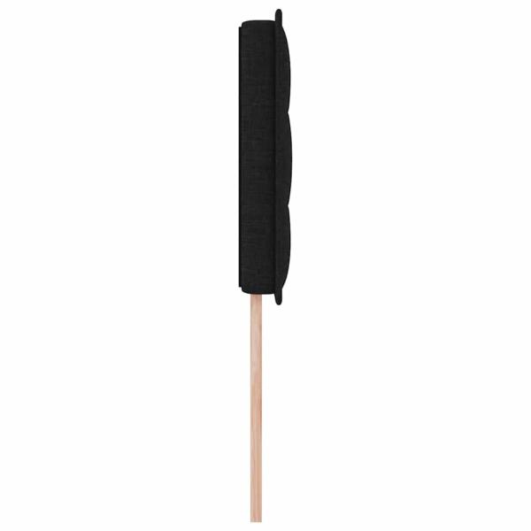 LED Kopfteil Linien Design Schwarz 90 cm Stoff