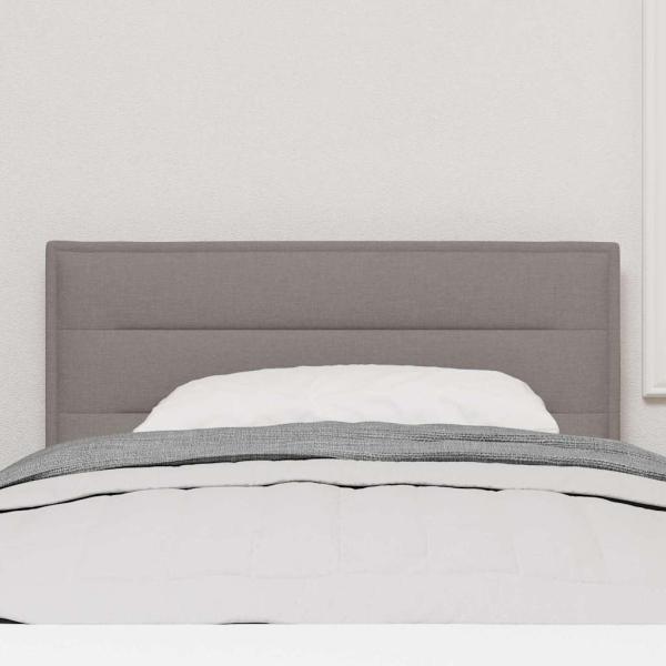 LED Kopfteil Linien Design Taupe 90 cm Stoff