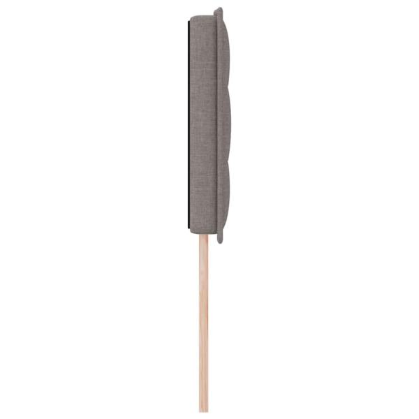 LED Kopfteil mit LED-Lichtleisten Taupe 144 cm Stoff