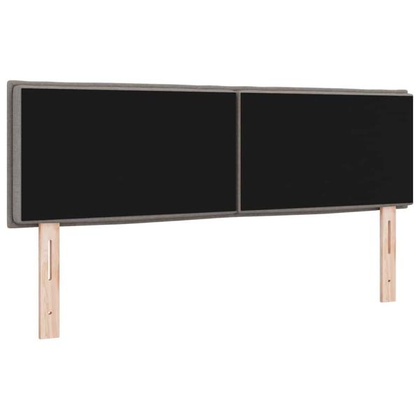 LED Kopfteil mit LED-Lichtleisten Taupe 144 cm Stoff
