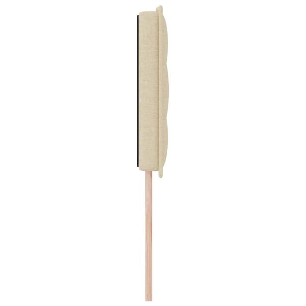 LED Kopfteil Linien Design Creme 72 cm Stoff