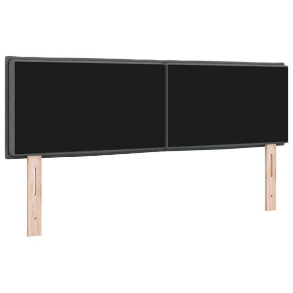 LED Kopfteil Linien Design Dunkelgrau 80 cm Stoff