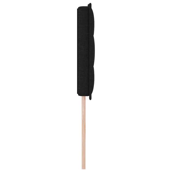 LED Kopfteil Linien Design Schwarz 80 cm Stoff