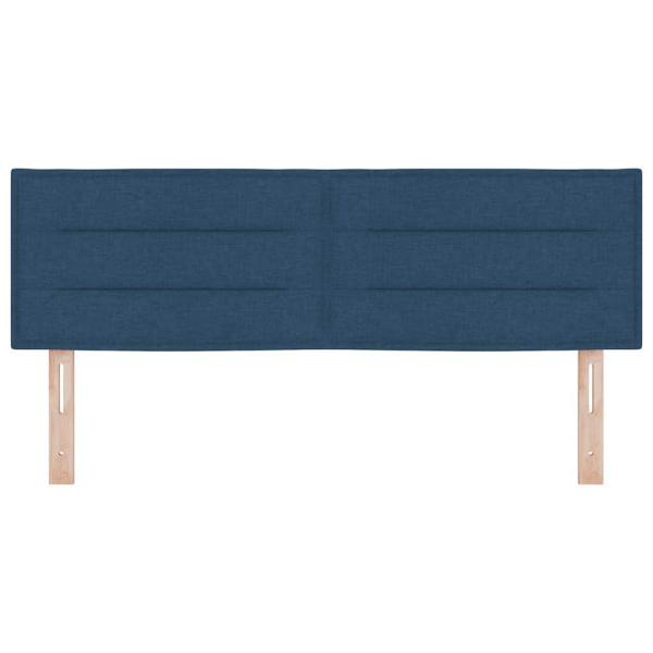 LED Kopfteil Linien Design Blau 160 cm Stoff