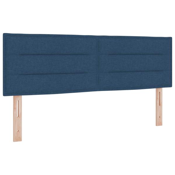 LED Kopfteil Linien Design Blau 160 cm Stoff