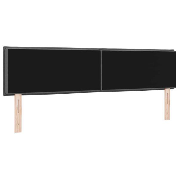 LED Kopfteil Linien Design Dunkelgrau 90 cm Stoff