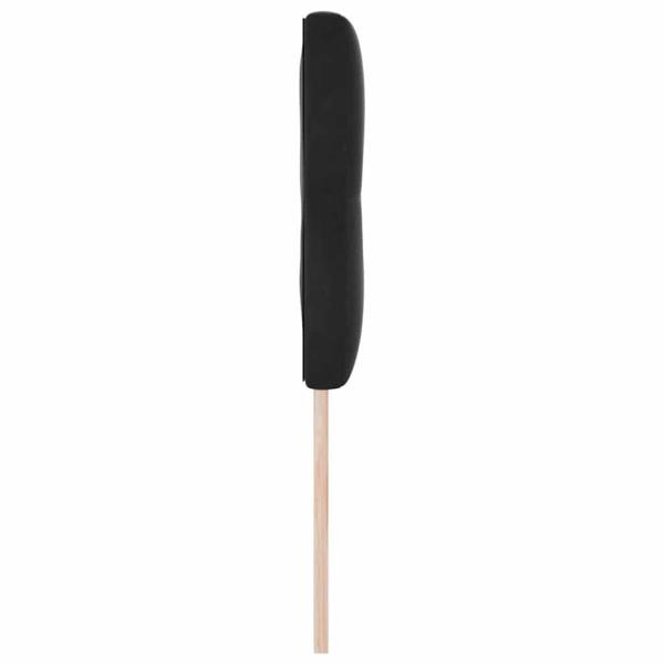 LED Kopfteil Knopfgepolstert Schwarz 72 cm Samt