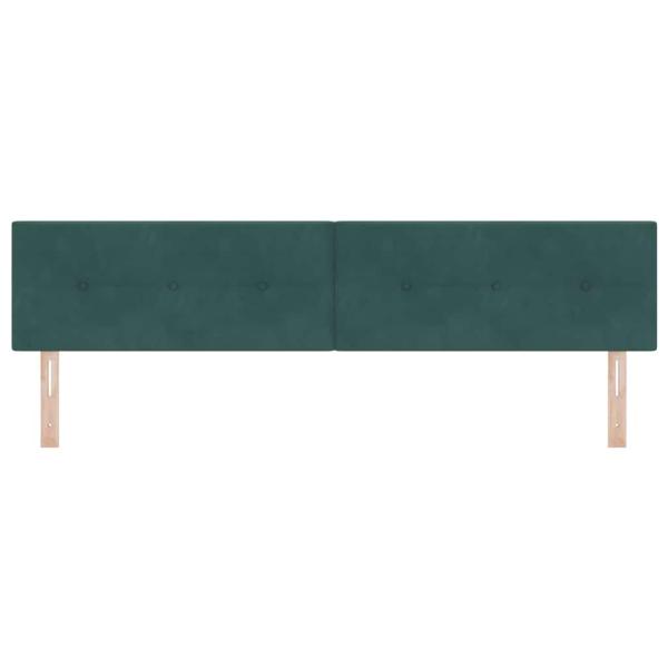 LED Kopfteil Button-gepolstert Dunkelgrün 100 cm Samt
