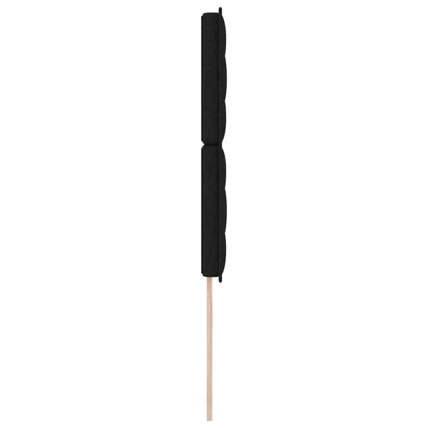 LED Kopfteil Linien Design Schwarz 100 cm Stoff
