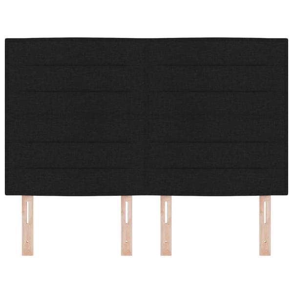 LED Kopfteil Linien Design Schwarz 80 cm Stoff