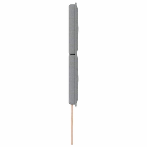 LED Kopfteil Linien Design Hellgrau 90 cm Stoff