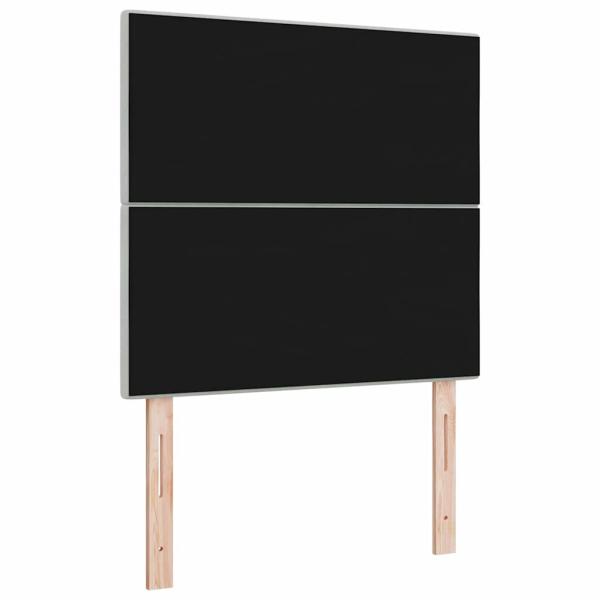 LED Kopfteil Hellgrau 80 cm Samt