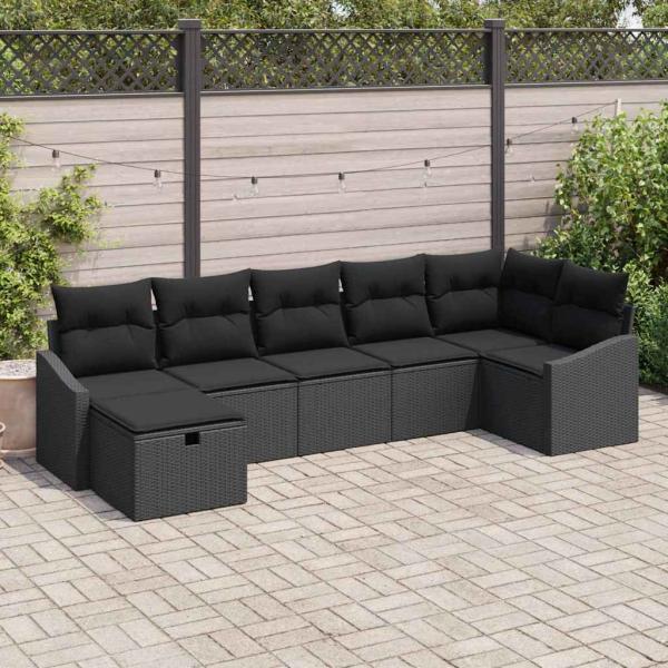 ARDEBO.de - Sofa Set 7 Stk. Poly-Rattan