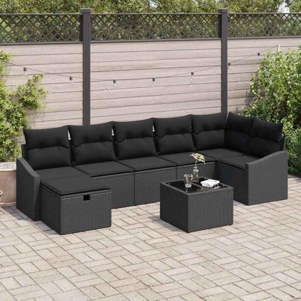 ARDEBO.de - Sofa Set 8 Stk. Poly-Rattan