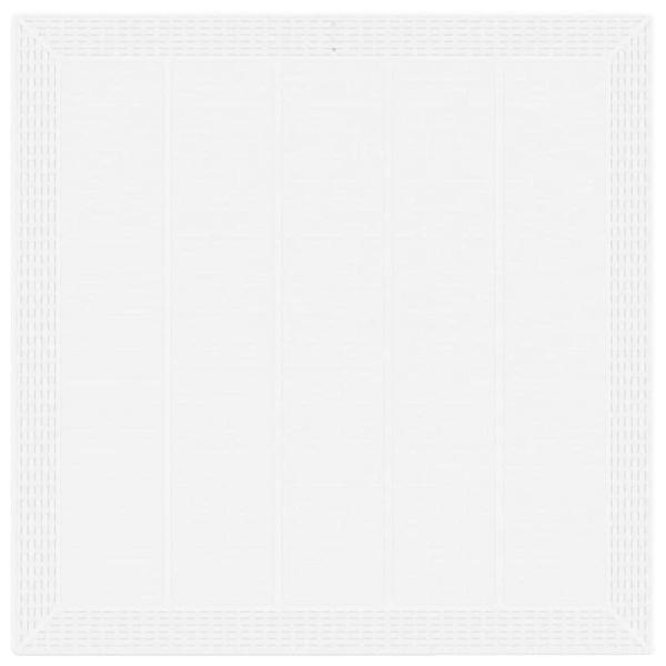 3-teiliges Garten Esstisch Set Weiß Poly Rattan