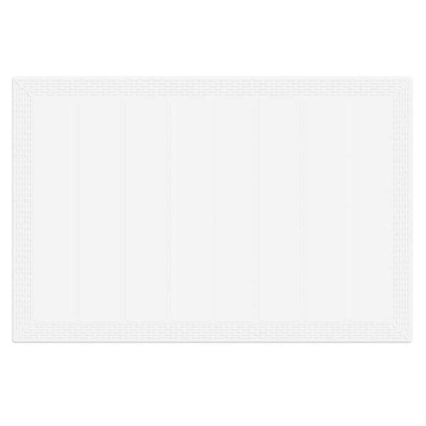 5-teiliges Garten Essset Weiß Poly-Rattan