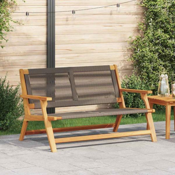 ARDEBO.de - Gartenbank Grau 76x122x73 cm Massivholz Akazie