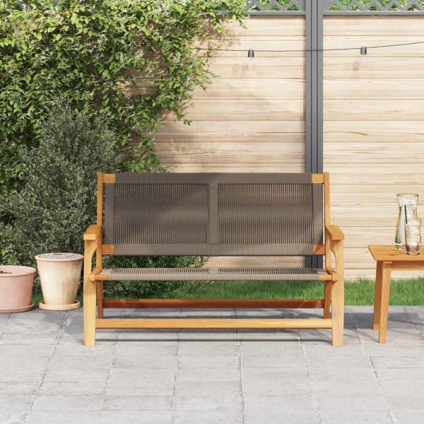 Gartenbank Grau 76x122x73 cm Massivholz Akazie