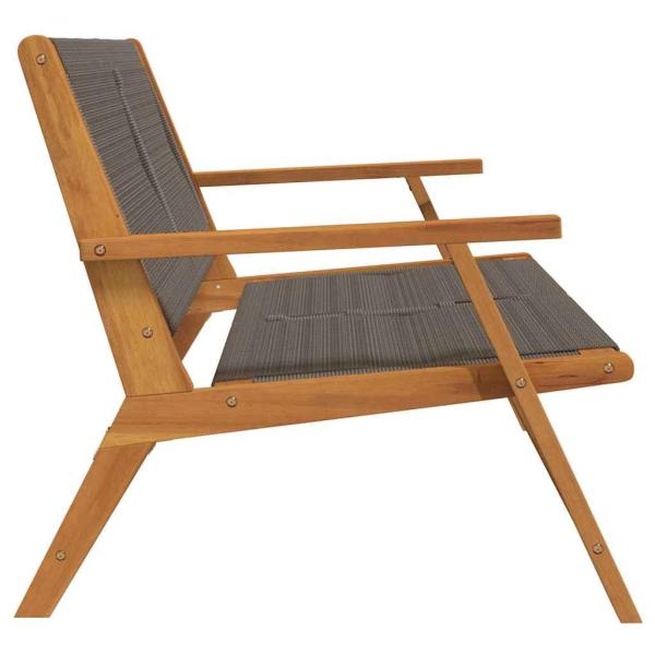 Gartenbank Grau 76x122x73 cm Massivholz Akazie