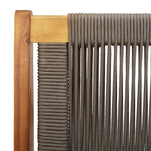 Gartenbank Grau 76x122x73 cm Massivholz Akazie