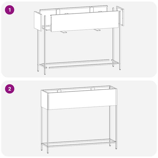 Hochbeet-Pflanzer 100x26x82 cm Wetterstahl