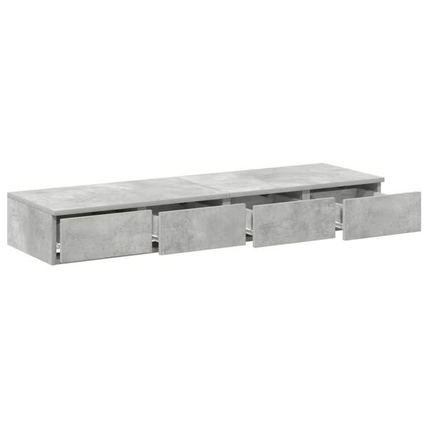 Bett Schubladen Beton Grau 120x36,5x16,5 cm