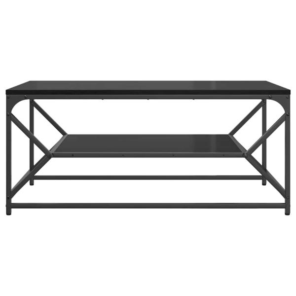 Couchtisch mit Regal schwarze Eiche 90x50x40 cm technisch bearbeitetes Holz