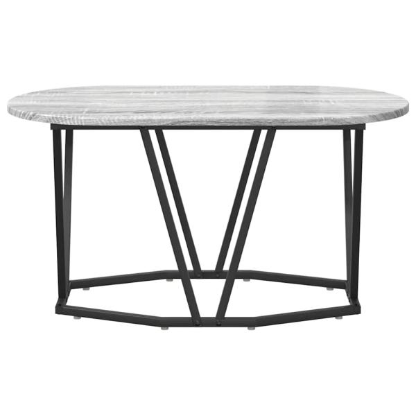Grauer Sonoma Couchtisch - 80x40x40.5 cm, Aus Holzwerkstoff und Metall