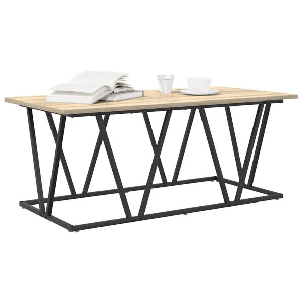 Couchtisch Sonoma Eiche 100x50x40 cm aus Holzwerkstoff und Metall