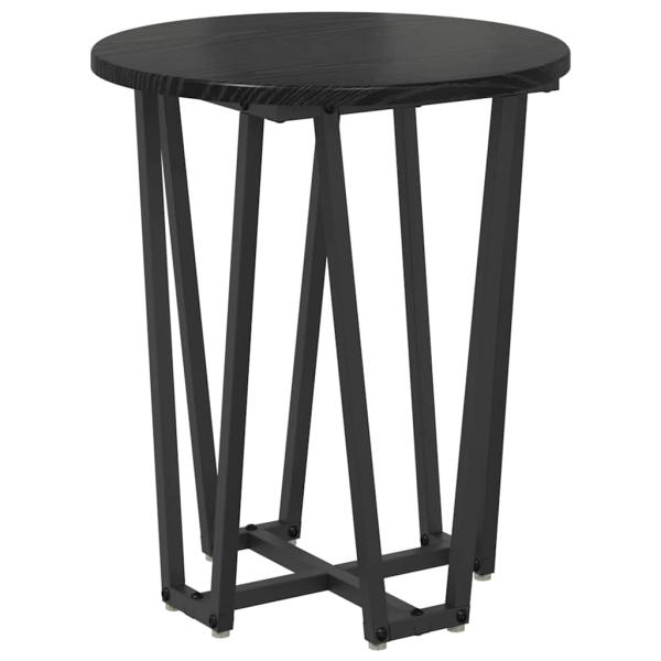 Beistelltischset aus 2 - Schwarze Eiche MDF und Metall