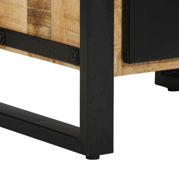 Badezimmer Schrank 40x35x75 cm Massivholz Raues Mangoholz