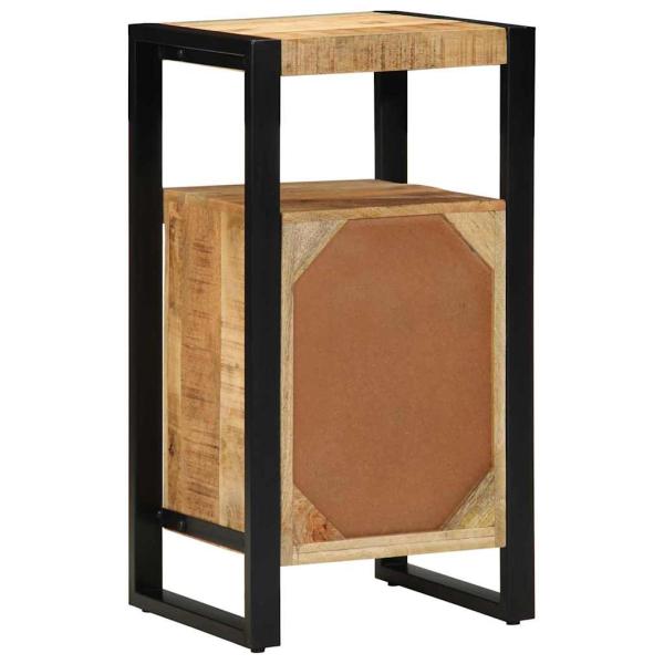 Badezimmer Schrank 40x35x75 cm Massivholz Raues Mangoholz