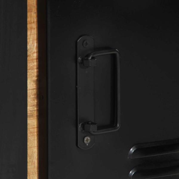 Badezimmer Schrank 40x35x75 cm Massivholz Raues Mangoholz