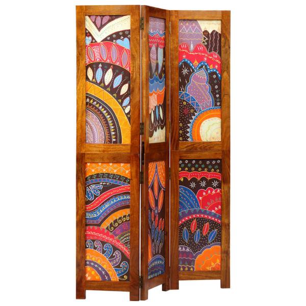 ARDEBO.de - Raumteiler 3 Paneele Honigbraun 35x1,5x160 cm Massivholz Akazie