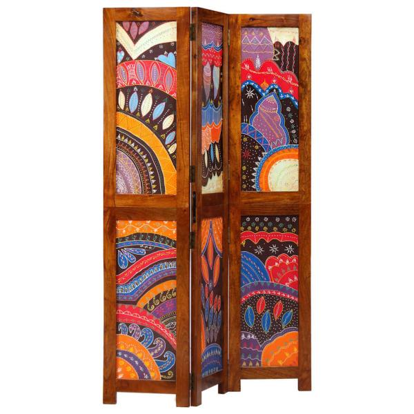 Raumteiler 3 Paneele Honigbraun 35x1,5x160 cm Massivholz Akazie