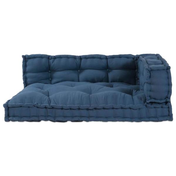 Pallet Sofa Kissen mit Arm- und Rückenstütze - Blaues Stoff
