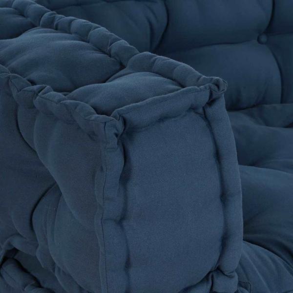 Pallet Sofa Kissen mit Arm- und Rückenstütze - Blaues Stoff