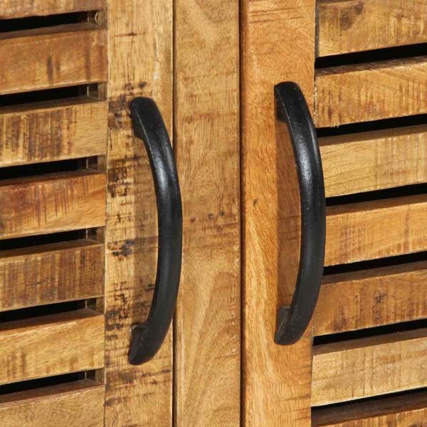 Schuhbank 110x38x45 cm Massivholz Raues Mango