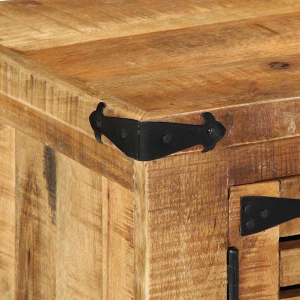 Schuhbank 110x38x45 cm Massivholz Raues Mango