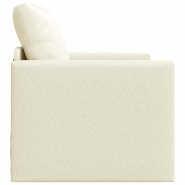 Schlafsofa 2-in-1 Creme 74x77x81 cm Kunstleder