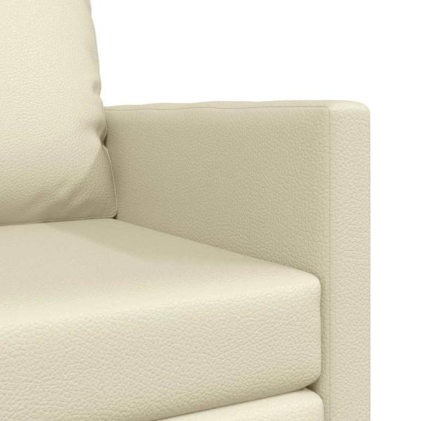 Schlafsofa 2-in-1 Creme 74x77x81 cm Kunstleder
