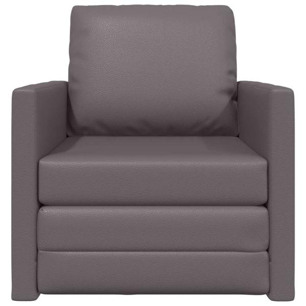 Boden Sofa Bett 2-in-1 Grau 74x77x81 cm Kunstleder