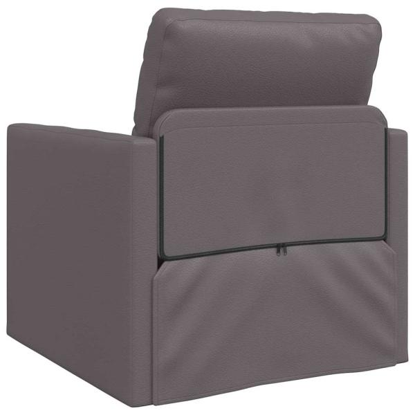 Boden Sofa Bett 2-in-1 Grau 74x77x81 cm Kunstleder