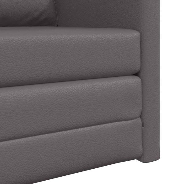 Boden Sofa Bett 2-in-1 Grau 74x77x81 cm Kunstleder