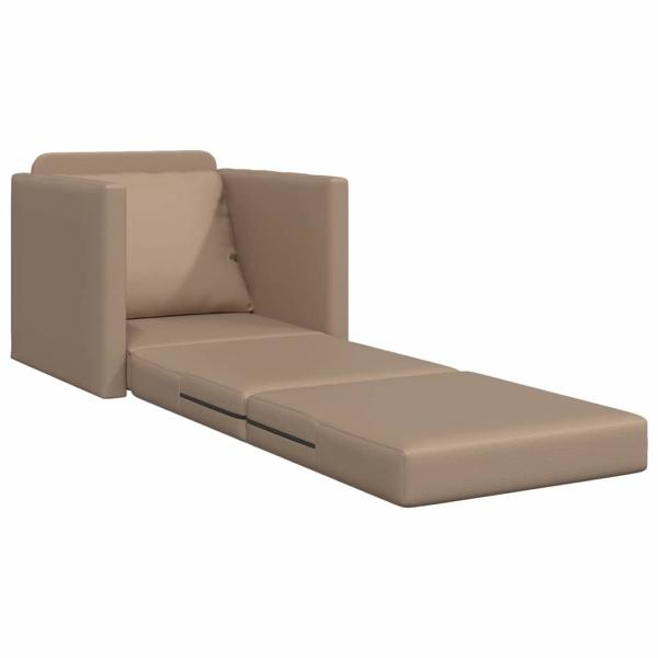 Sofa-Bett 2-in-1 Cappuccino 74x77x81 cm Kunstleder