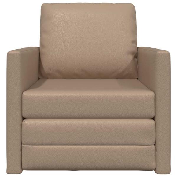 Sofa-Bett 2-in-1 Cappuccino 74x77x81 cm Kunstleder